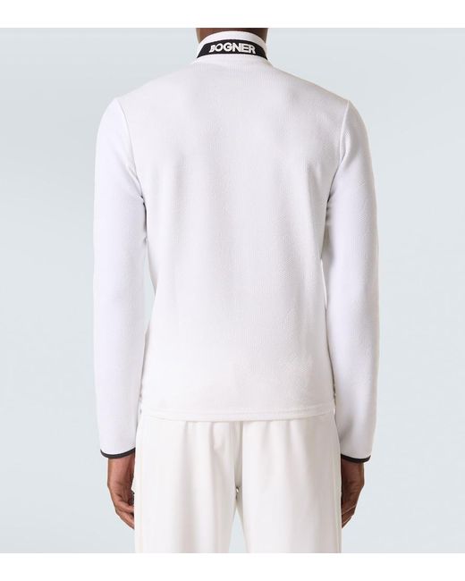 Bogner White Joscha Jacquard Ski Top for men