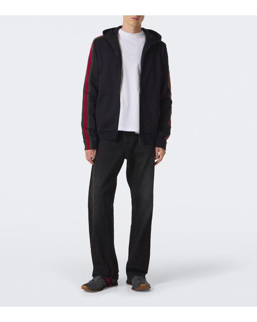 Gucci Gray Tempo Suede-Trimmed Sneakers for men