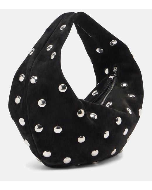 Khaite Black Tote Bag Olivia Medium Aus Veloursleder