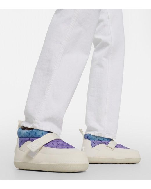 Jimmy Choo Blue Yuko Flat Ankle Snow Boots