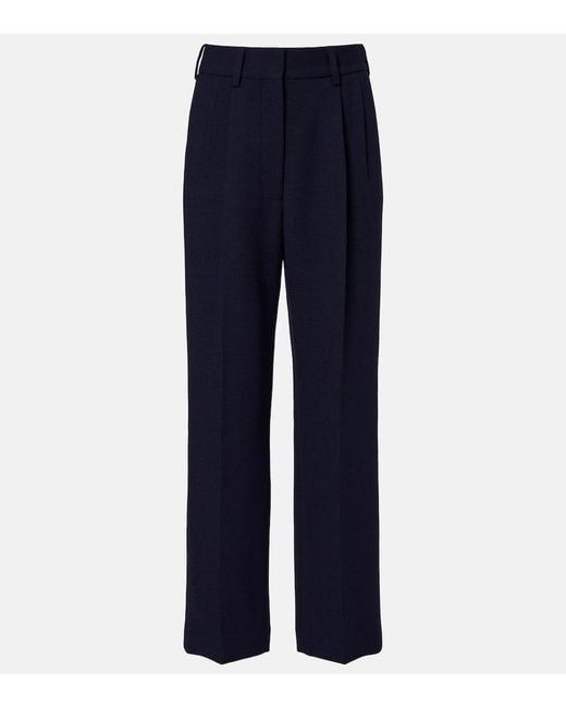 Blazé Milano Blue Resolute Virgin Wool Straight Pants