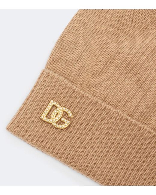 Bonnet Dg En Laine Vierge A Ornements Dolce & Gabbana en coloris Natural
