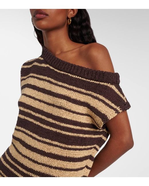 Faithfull The Brand Brown Top Micah Aus Einem Baumwollgemisch