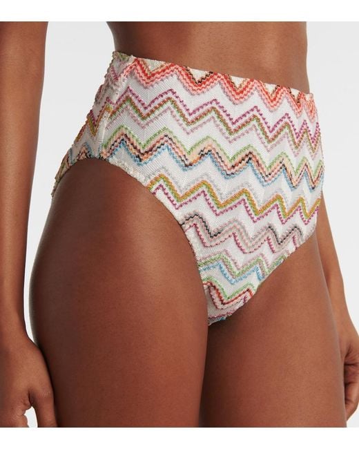 Missoni White Zig Zag Metallic Bikini