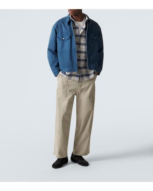 A.PRESSE Gray Vintage Checked Cotton And Silk-Blend Shirt for men