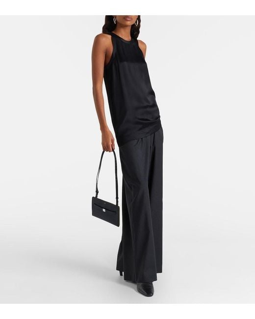 Totême  Black Small Leather Crossbody Bag
