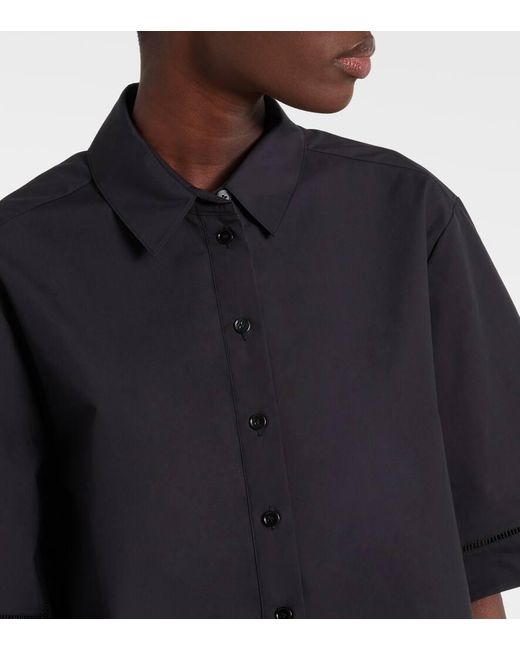 Camisa De Popelin De Algodon Rohe de color Blue