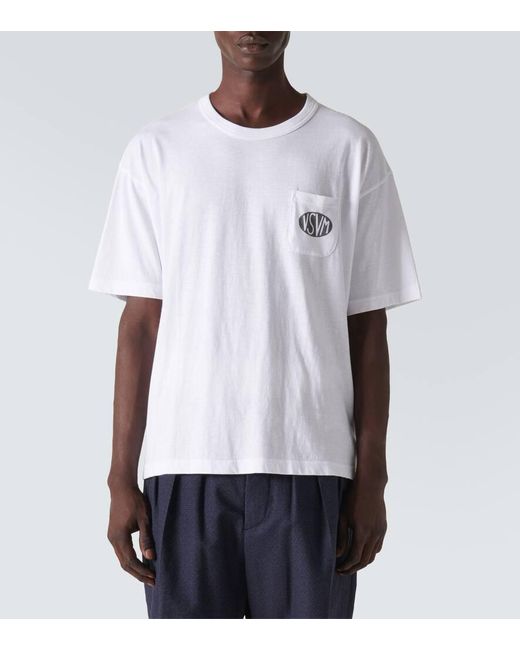 T-shirt P.H.V. in cotone e seta di Visvim in White da Uomo