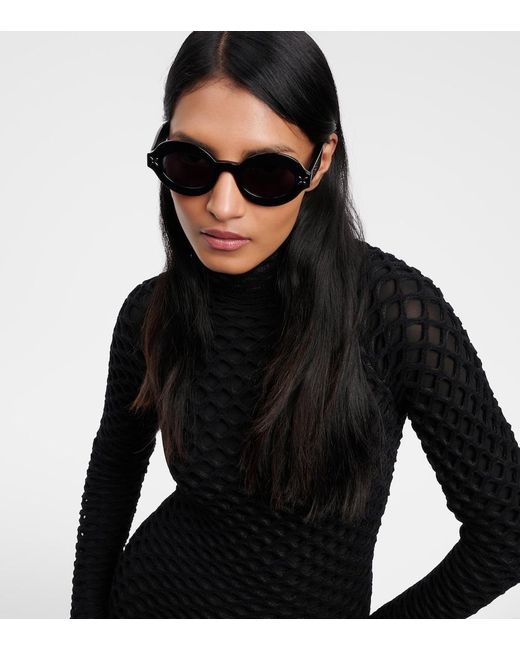 Alaïa Brown Oval Sunglasses