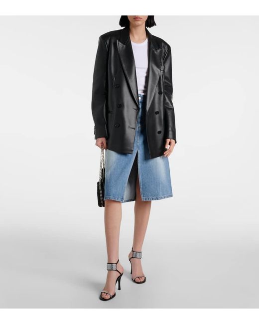 Stella McCartney Blue Iconic Falabella Chain-Link Denim Skirt