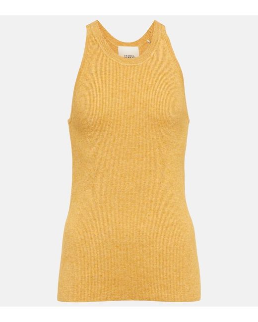 Isabel Marant Yellow Merry Ribbed-Knit Top
