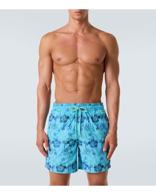 Vilebrequin Blue Mistral Floral Swim Trunks for men