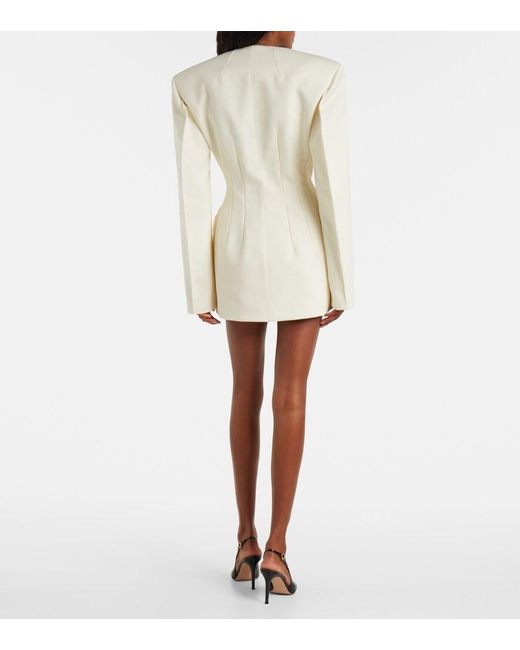 Wardrobe NYC Natural Rhw Double-Breasted Minidress