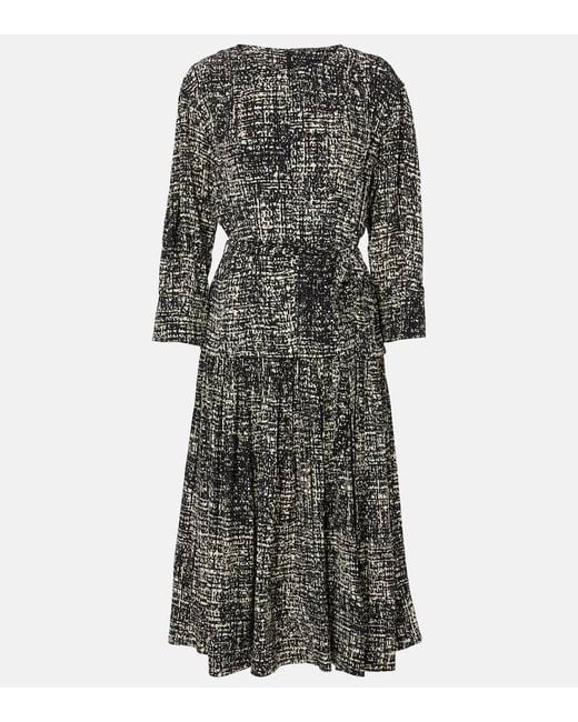 Vestido Midi Harlow De Crepe Estampado Proenza Schouler de color Gray