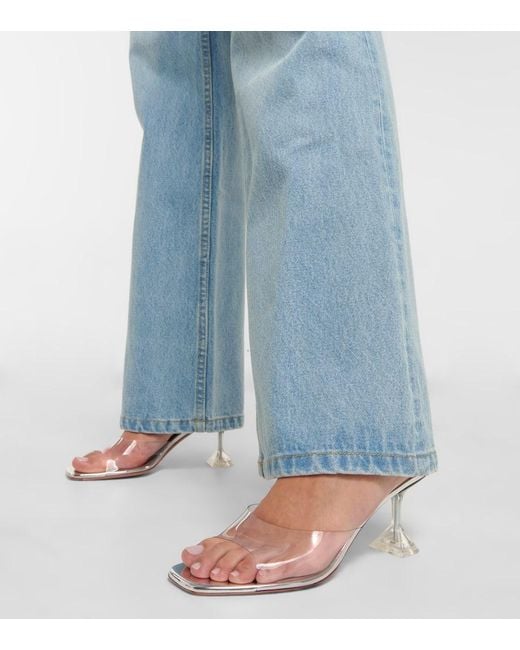 AMINA MUADDI White Lupita Leather Mules