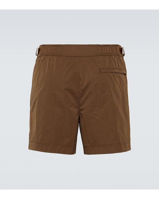 Zegna Brown Swim Trunks for men