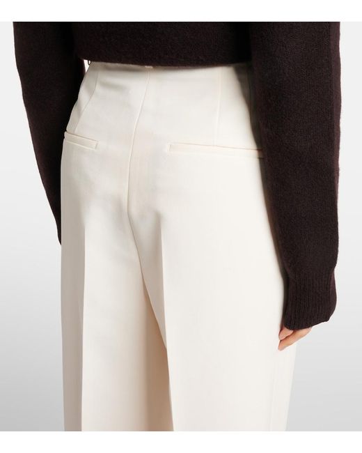 Rohe White High-Rise Wide Leg Pants