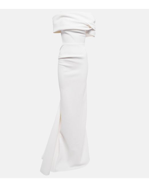 Maticevski Allegro Off-shoulder Crepe Gown in White | Lyst