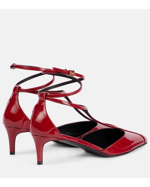 Khaite Red Mia 45 Patent Leather Pumps