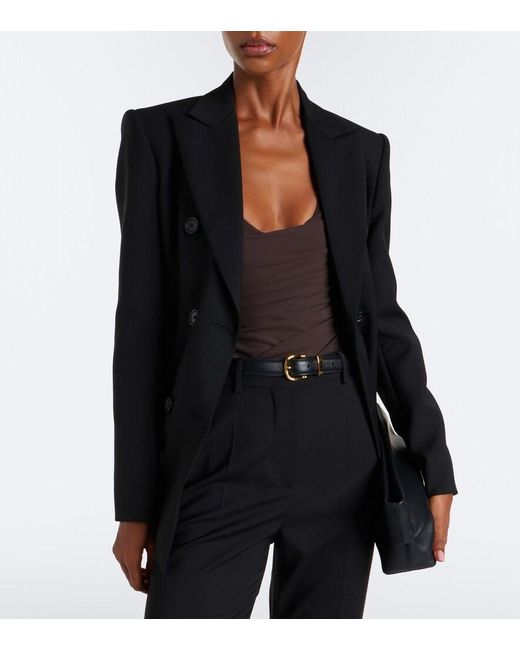 Alex Perry Brown Gathered Mesh Bodysuit