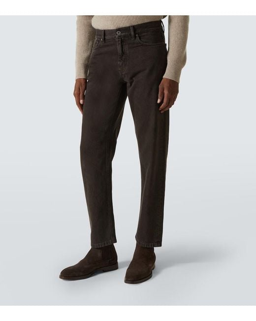 Zegna Gray Roccia Straight Jeans for men