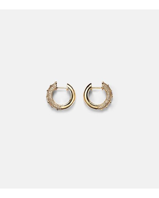 SHAY White 18Kt Hoop Earrings With Diamonds