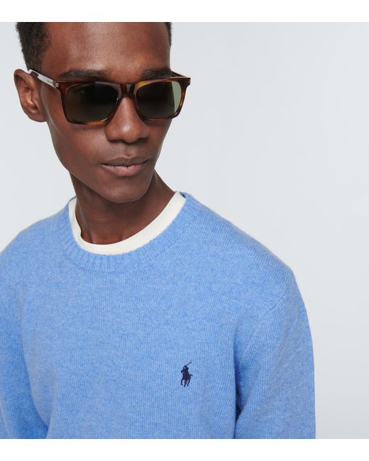 Polo Ralph Lauren Wool And Cashmere Sweater in Blue for Men | Lyst