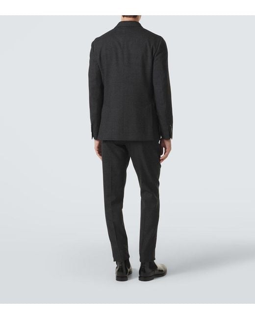 Lardini Black Prince Of Wales Check Suit for men