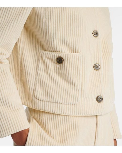 Etro Natural Cotton Corduroy Jacket