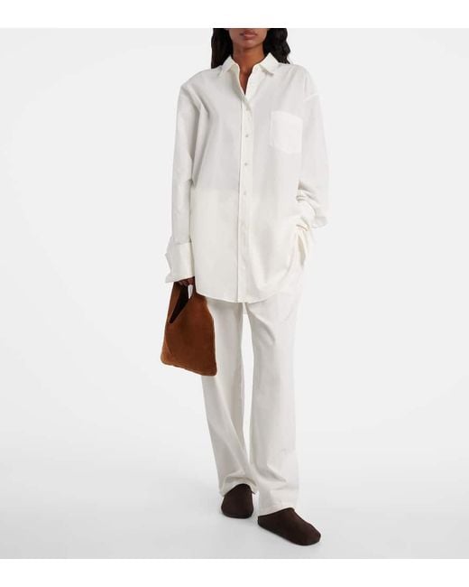 The Row Brown Bindle Small Suede Tote Bag