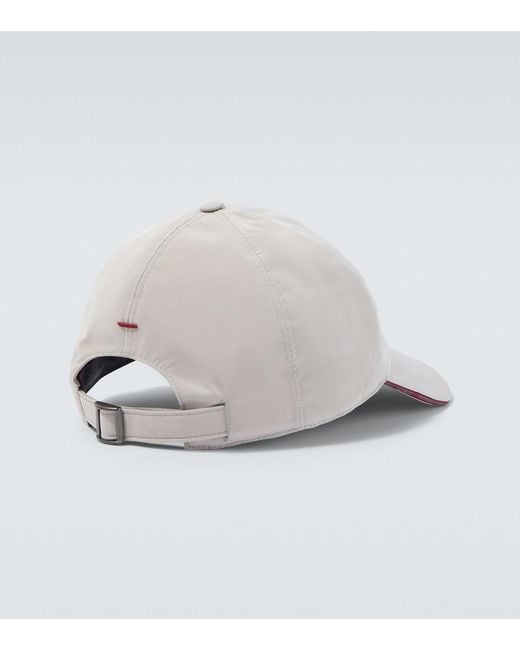 Brunello Cucinelli Bestickte Baseballcap in White für Herren
