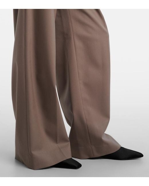 Frankie Shop Brown Brickell Wide-Leg Pants