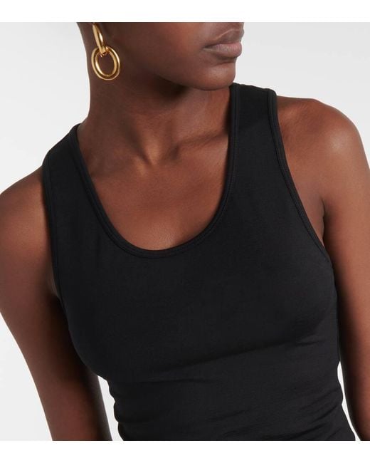 FFORME Black Pari Silk-Blend Jersey Tank Top