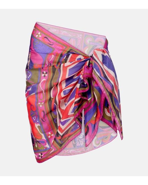 Emilio Pucci Pink Pareo Orchidee Aus Baumwolle