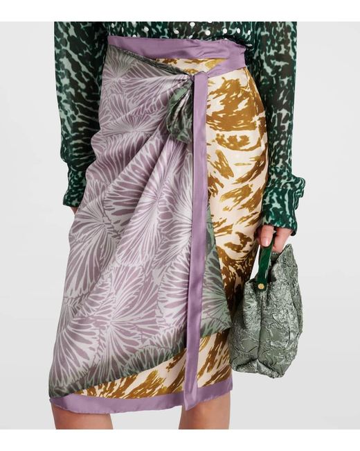 Falda Envolvente Scarfy Estampada Dries Van Noten de color Purple