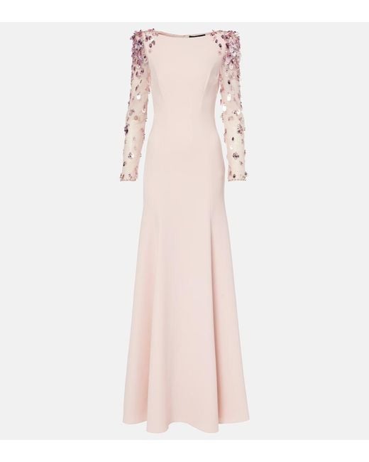 Jenny Packham Pink Adella Embellished Gown