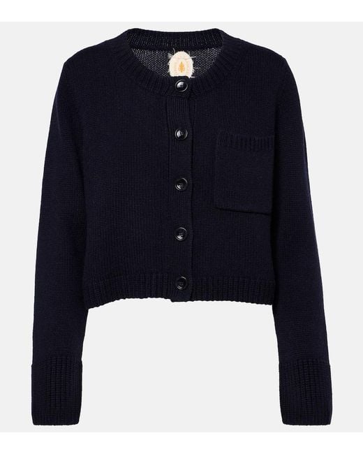 Jardin Des Orangers Blue Wool And Cashmere Cardigan