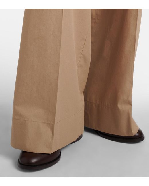 Moncler Natural Cotton Wide-Leg Pants