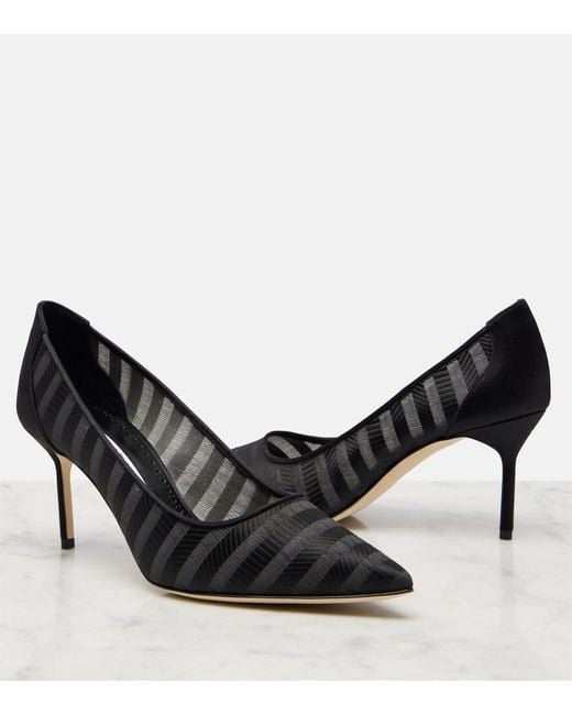 Manolo Blahnik Black Bbla Organza Pumps