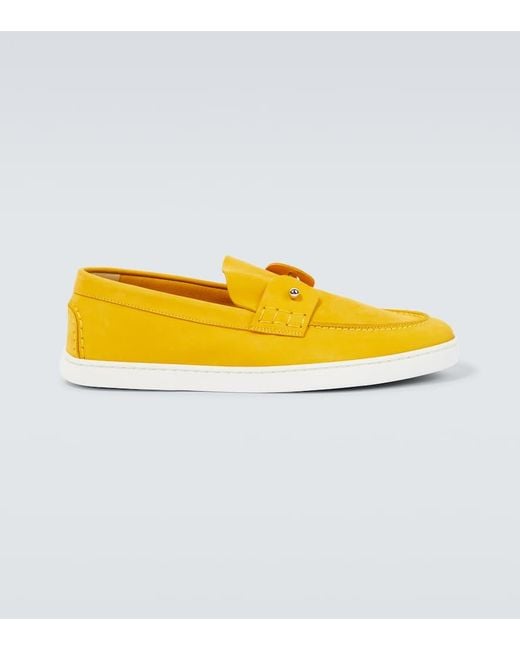 Christian Louboutin Slip-Ons Chambeliboat Aus Leder in Yellow für Herren