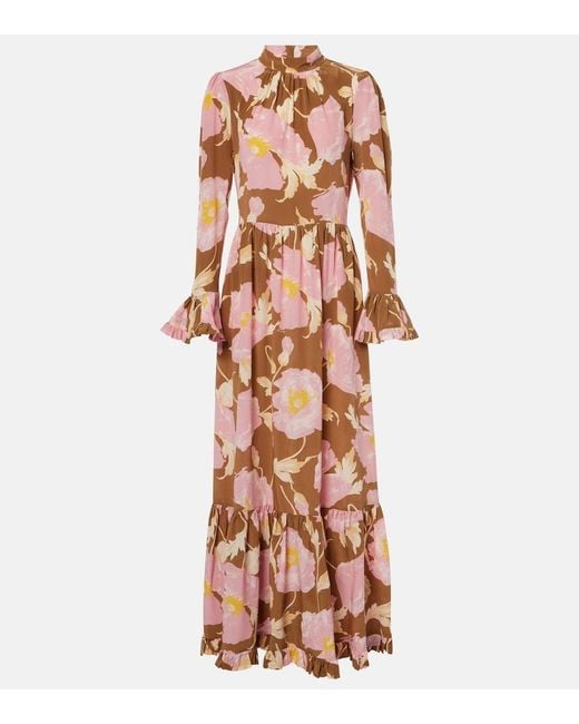 LaDoubleJ Multicolor Visconti Silk Crepe De Chine Maxi Dress