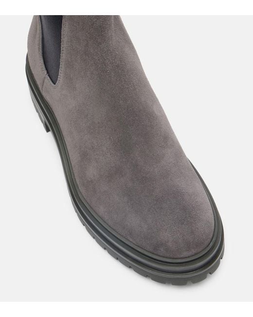 Gianvito Rossi Black Chester Suede Chelsea Boots