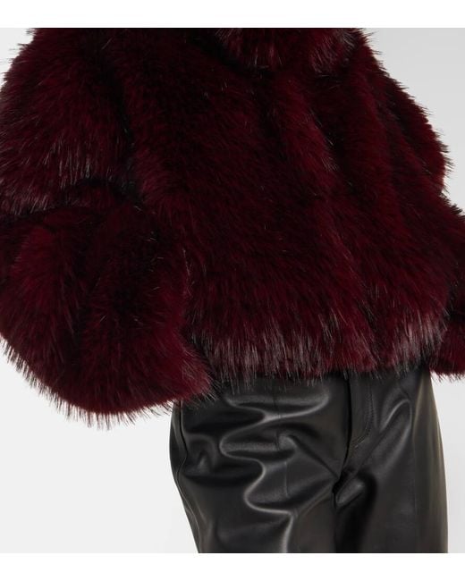Veste Raccourcie En Fourrure Synthetique ROTATE BIRGER CHRISTENSEN en coloris Red