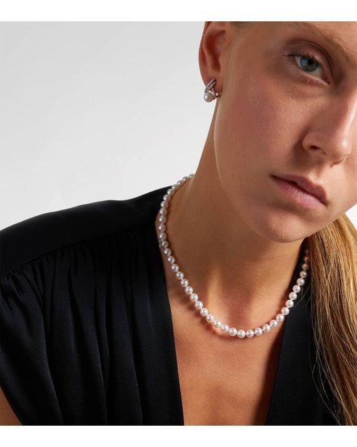 Mikimoto White 18Kt Necklace With Pearls