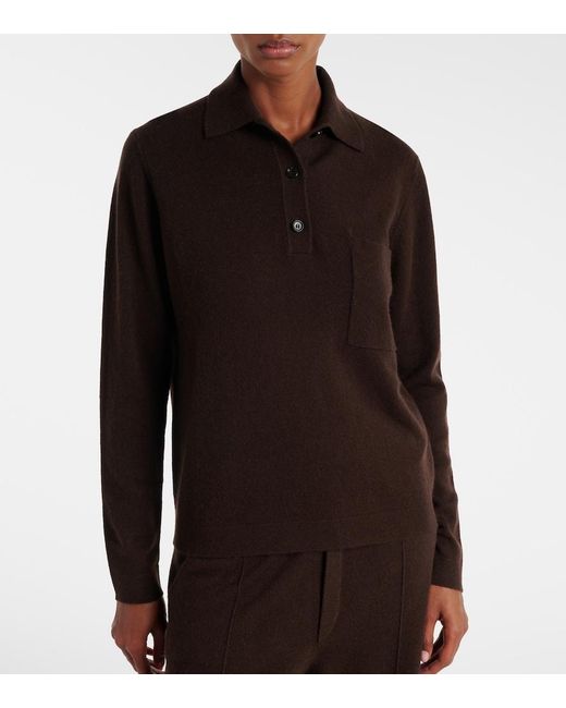 Jardin Des Orangers Black Wool And Cashmere Polo Sweater