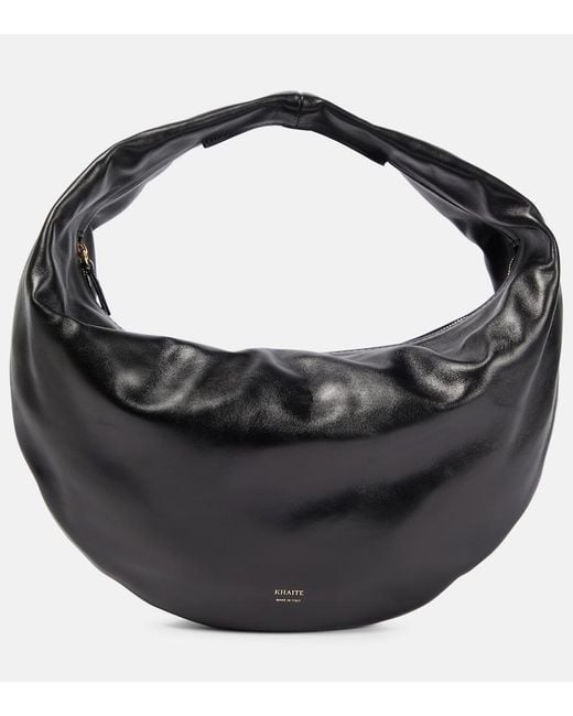 Khaite Black Olivia Medium Leather Shoulder Bag - Women's - Leather