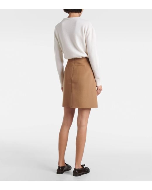 Max Mara Brown Wool Miniskirt