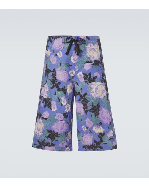 ERL Blue Floral Swim Shorts for men