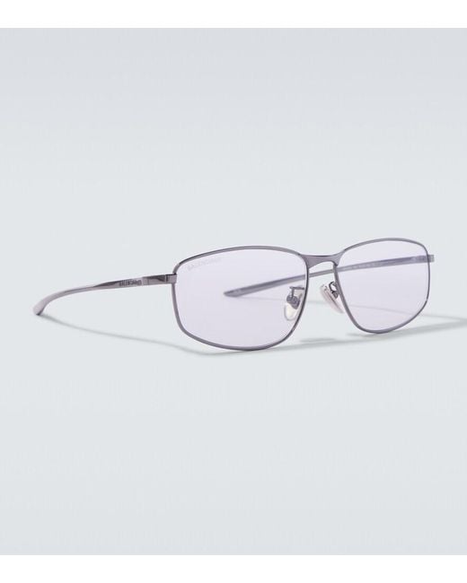 Balenciaga Metallic Monday Rectangular Sunglasses for men