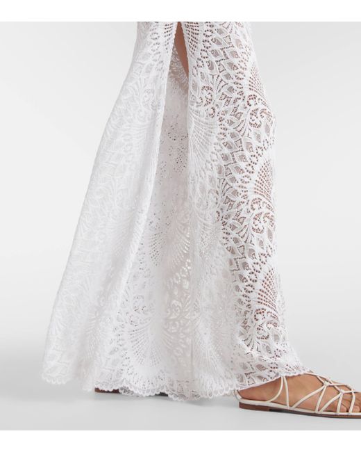 Pantalon ample Charlize en dentelle Alexandra Miro en coloris White